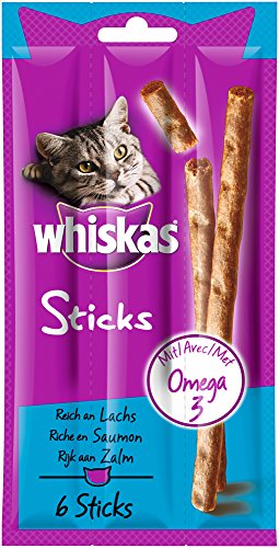 Whiskas Sticks - Reich an Lachs 6 Stück, 7er Pack (7 x 36 g) von whiskas