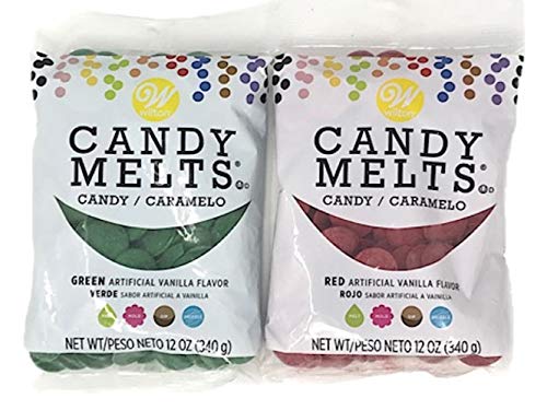 Bundle of Wilton Candy Melts, Red and Green, 12 Ounces Each von Wilton