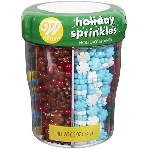 Holiday Shapes Sprinkles (red, green, white, blue, brown) von Wilton