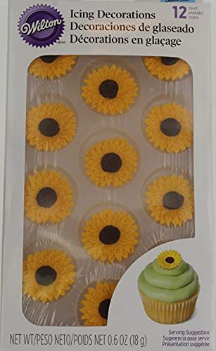 Sunflower Royal Icing Decorations, 12 count von Wilton