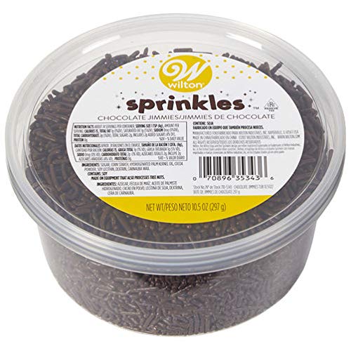 Wilton Chocolate Jimmies Sprinkles 10.5 oz tub von wilton