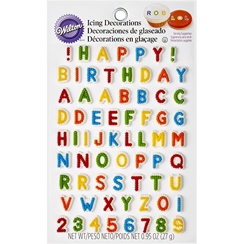 Wilton Industries 710-6042 Letters & Numbers Edible Icing Decorations von Wilton