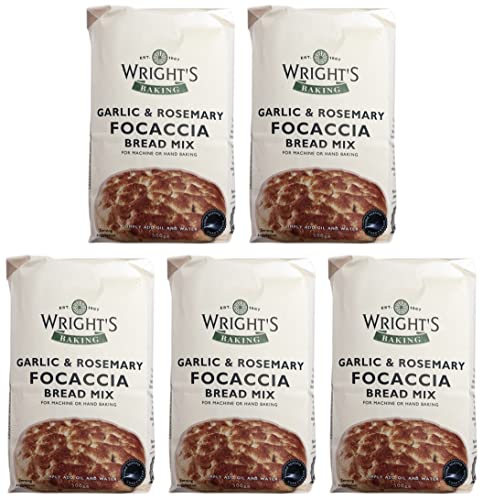 Wrights Baking Garlic & Rosemary Focaccia Bread Mix - Pack Size = 5x500g von wrights baking