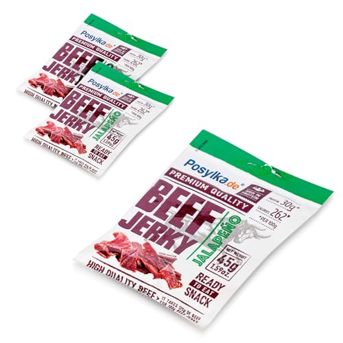 Getrocknetes Rindfleisch Beef Jerky mit Jalapeno Protein Fitness Snack (08113371) von www posylka de