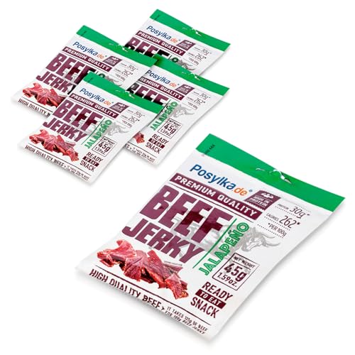 Getrocknetes Rindfleisch Beef Jerky mit Jalapeno Protein Fitness Snack (08113386) von www posylka de
