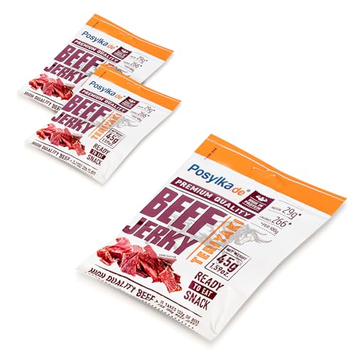 Getrocknetes Rindfleisch Beef Jerky mit Teriyaki Protein Fitness Snack джерки (3 Stk.) von www posylka de