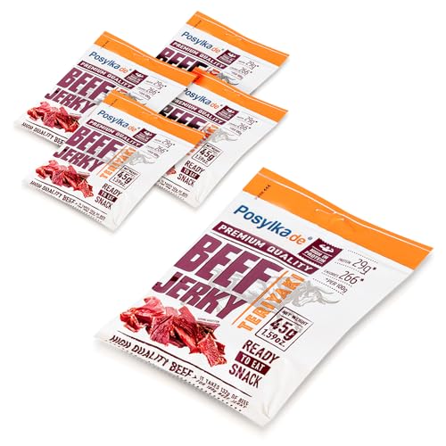 Getrocknetes Rindfleisch Beef Jerky mit Teriyaki Protein Fitness Snack джерки (5 Stk.) von www posylka de