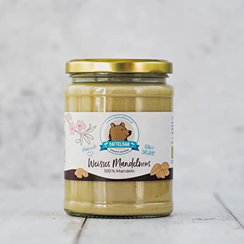 DATTELBÄR - BIO Weißes Mandelmus, 500 g Glas - Rohkostqualität - In Steinmühle gemhalen DATTELBÄR - BIO Weißes Mandelmus, 500 g Glas - Rohkostqualität - In Steinmühle gemhalen von DATTELBÄR