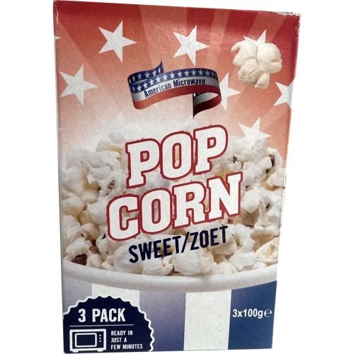 American Mikrowellen Popcorn süß, 3 x 100g (Microwave Popcorn Zoet) von www.supermarkt-xl.com