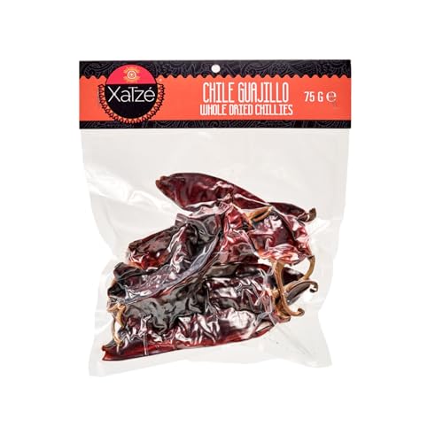 Getrocknete Guajillo-Chilis, Packung 75g - Chile Guajillo Seco Getrocknete Guajillo-Chilis, Packung 75g - Chile Guajillo Seco von xatze