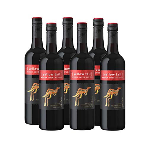 Yellow Tail Medium Sweet Red Roo – Lieblicher, aromatischer Rotwein aus Australien (6 x 0,75l) von yellow tail