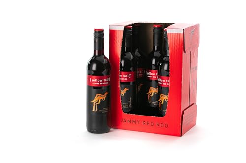 Yellow Tail Medium Sweet Red Roo – Lieblicher, aromatischer Rotwein aus Australien (6 x 0,75l) von yellow tail