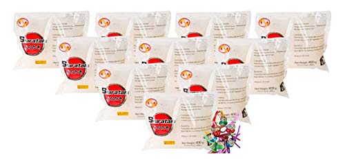 10er Pack - [ 10x 400g / 200g ATG ] Konjak Nudeln Shirataki "Nudeln-dünn/Konjak Spaghetti" aus Konjakmehl Konjac #11 + ein kleiner Glücksanhänger gratis von yoaxia Marke