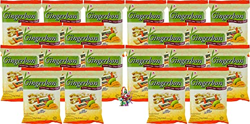 20er Pack - [ 20x 125g ] Ingwer Bonbons mit Mango-Geschmack / Ginger Candy with Mango Flavor + ein kleiner Glücksanhänger gratis von Agel