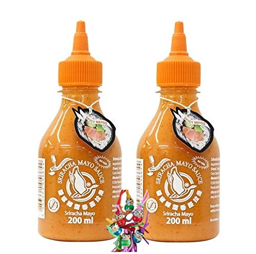 yoaxia ® - 2er Pack - [ 2x 200ml ] FLYING GOOSE Sriracha Mayoo Sauce/Chilicreme würzig-scharf + ein kleiner Glücksanhänger gratis von yoaxia Marke