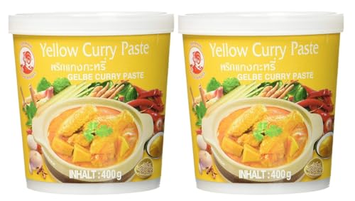 yoaxia ® - 2er Pack - [ 2x 400g ] COCK Gelbe Currypaste/Yellow Curry Paste + ein kleiner Glücksanhänger gratis von yoaxia Marke