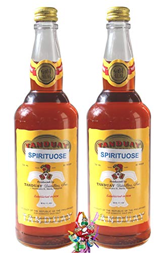 2er Pack - TANDUAY [ 2x 750ml ] Distillers Rum 40% vol. 5 Jahre/Philippinen Spirituose, ein kleiner Glücksanhänger gratis von yoaxia Marke