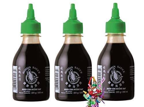 3er Pack - FLYING GOOSE [ 3x 200ml ] Hoisin Sauce/Hoi Sin Sauce/milde Würzsauce + ein kleiner Glücksanhänger gratis von yoaxia Marke