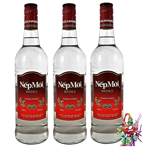 3er Pack - [ 3x 700ml ] HALICO Nep Moi VODKA aus Vietnam/Spirituose Alc. 40% vol. + ein kleiner Glücksanhänger gratis von yoaxia Marke
