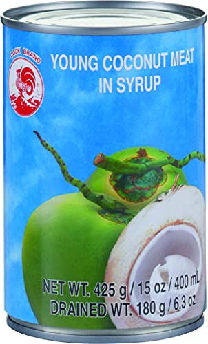 yoaxia ® - [ 425g / 180g ATG ] Junges Kokosnussfleisch in Sirup / Kokos Fruchtfleisch / leicht gezuckert von yoaxia Marke