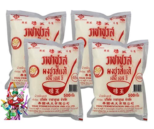 4er Pack - [ 4x 500g ] Mononatrium Glutamat / Geschmacksverstärker E621 / Natriumglutamat + ein kleiner Glücksanhänger gratis von Yoaxia