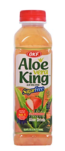 yoaxia ® - [ 500ml ] OKF SUGAR FREE Aloe Vera King Getränk ERDBEER Geschmack / Aloe Vera Drink inkl. €0,25 Einwegpfand von yoaxia Marke