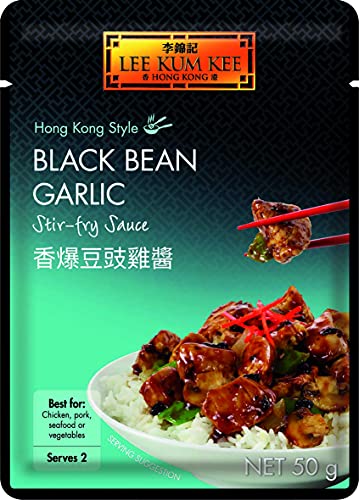 yoaxia ® - [ 50g ] Schwarze Bohnen-Knoblauch-Sauce / Black Bean Garlic Stir-Fry Sauce / Hong Kong Style / Saucenbeutel von yoaxia Marke