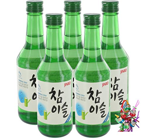 yoaxia ® - 5er Pack - [ 5x 350ml ] HITEJINRO Soju Jinro Chamisul Fresh / Spirituose Alc. 16,9% vol. + ein kleiner Glücksanhänger gratis von yoaxia Marke