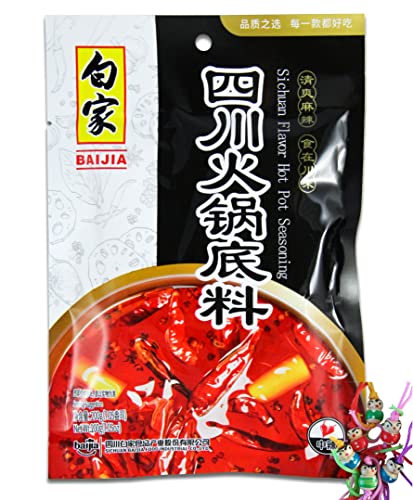BAIJIA [ 200g ] Feuertopf Gewürze/SZECHUAN Hot Pot Würzpaste/Sichuan Flavor Seasoning + ein kleiner Glücksanhänger gratis von yoaxia Marke