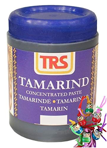 yoaxia ® Marke Set - [ 400g ] TRS Tamarinde als konzentrierte Paste / Tamarind Concentrated Paste + ein kleines Glückspüppchen - Holzpüppchen von yoaxia Marke