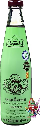 PREMIUM Pilzsauce (glutenfrei) Mushroom Sauce 570g | Pilzsoße | Vegane Austernsauce + ein kleiner Glücksanhänger gratis von yoaxia Marke