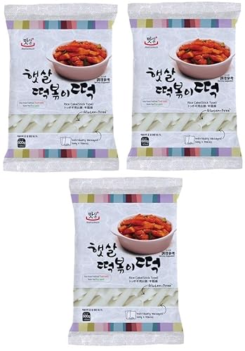 3er Pack - Topokki Reiskuchen Banh Gao (3x 600g) Tteokbokki koreanische Reiskuchen in Stangen - Korean Rice Cake Stick Type - yoaxia von Yoaxia