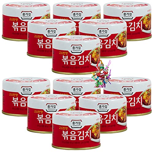 yoaxia ® - 12er Pack - [ 12x 160g ] Napa Kohl Kimchi KIM CHI / Kimchee aus Korea + ein kleiner Glücksanhänger gratis von Yoaxia