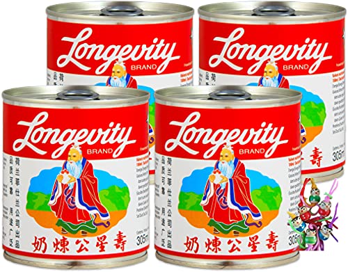 4er Pack - [ 4x 305ml / 397g ] Gezuckerte Kondensmilch / 8% Milchfett/Sweetened Condensed Milk + ein kleiner Glücksanhänger gratis von Yoaxia