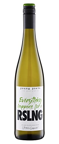 Young Poets Wein Everything happens Riesling Weißwein I trocken I Deutscher Qualitätswein aus der Pfalz I 0.75l I Wein I Geschenkidee von Young Poets