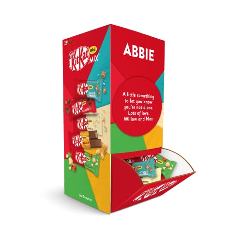 KitKat Mini Mix in personalisierter Box - Genieße deine individuell gestaltete Mini-Mix KitKat Box mit einer Vielfalt an köstlichen Geschmacksrichtungen. Personalisiertes Schokoladenglück! von your surprise