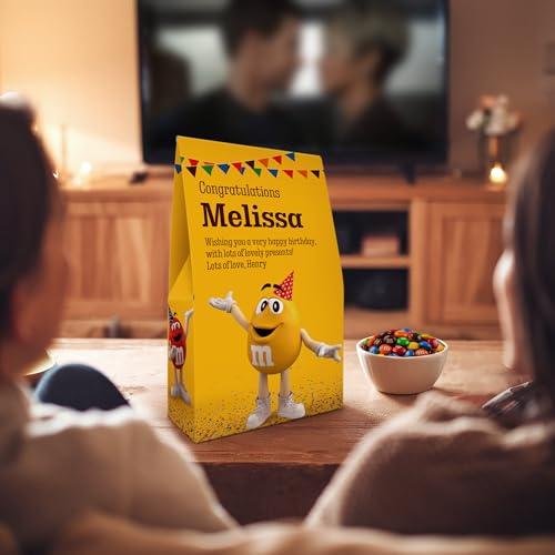 Personalisierte M&M'S Schokoladen-Geschenkbox – Mit persönlicher Nachricht, Designs für Geburtstag, Liebe, Besserung, Danke oder Ostern (6 Säckchen M&M'S Schokolade) von your surprise