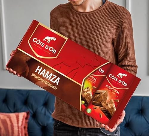 Riesen Côte d'Or Schokoladentafel personalisiert mit Namen - Geburtstagsgeschenk für Männer & Frauen (5 Schokoladentafeln) von your surprise