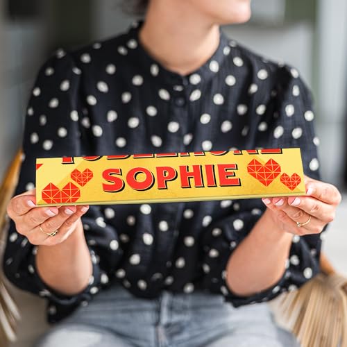 Toblerone personalisiert mit Namen und Botschaft – Geschenk für Ihn & Sie, Milchschokolade mit Honig und Mandelnougat (360g) – Für Geburtstag & Jubiläum von your surprise