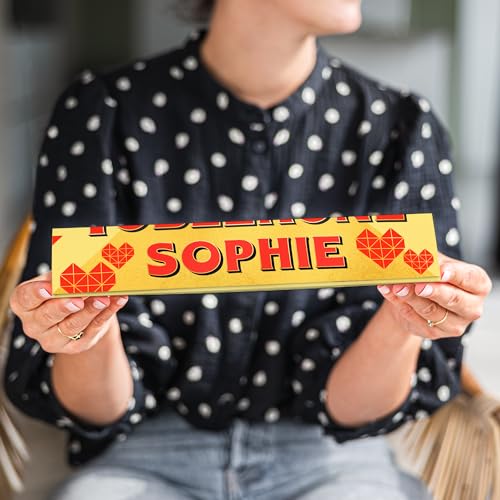 Toblerone Schokolade Personalisiert mit Namen - Personalisier diese Toblerone Geschenk mit Namen und Botschaft, Milchschokolade mit Honig und Mandelnougat (L - 360 gramm) von your surprise