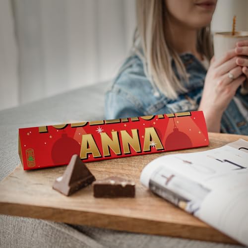 Toblerone Weihnachtsgeschenke Personalisiert mit Namen - Personalisier diese Toblerone mit Namen und Botschaft, Milchschokolade mit Honig und Mandelnougat (360 Gramm - Weihnachten) von your surprise