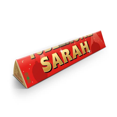 Toblerone Personalisiert mit Namen - Personalisier diese Toblerone mit Namen und Botschaft, Milchschokolade mit Honig und Mandelnougat (200 Gramm - Weihnachten) von your surprise