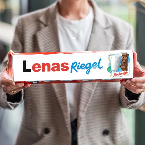 XXL kinder Riegel personalisiert mit Name - Personalisiertes Schokolade mit 3x 10er Packung kinder Riegel, Personalisierte geschenke für männer & frauen (630 Gramm) von your surprise