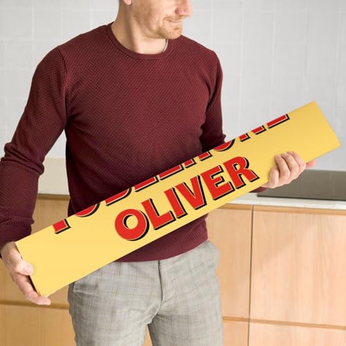 XXL Toblerone Personalisiert mit Name - 4.5 KG Personalisiertes Riesen Toblerone Schokoladengeschenk, Milchschokolade mit Honig und Mandelnougat (4.5 KG) von your surprise