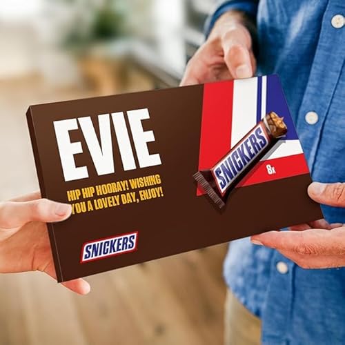 Snickers personalisierte Schokoladentafel – Personalisieren sie ihre riesige milchschokolade-geschenkbox, das perfekte geschenk für frauen, geschenk für männer (Snickers giftbox) von your surprise