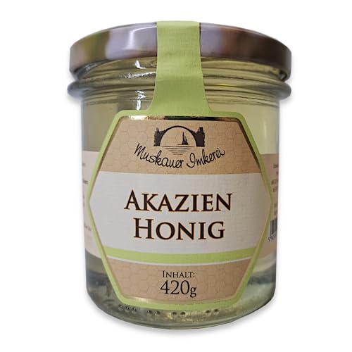 Akazienhonig 420g Glas in Premium Qualität | 100% naturbelassener Bienenhonig von Familien-Imkerei mit 50-jähriger Tradition von zanasta