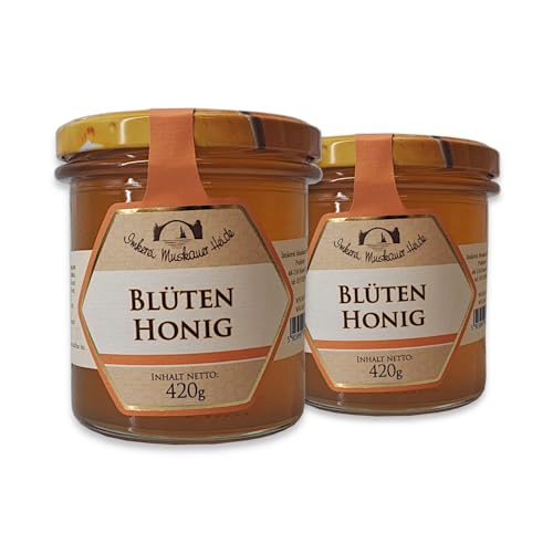 Blütenhonig 2x 420g in Premium Qualität | 100% naturbelassener Bienenhonig von Familien-Imkerei mit 50-jähriger Tradition von zanasta