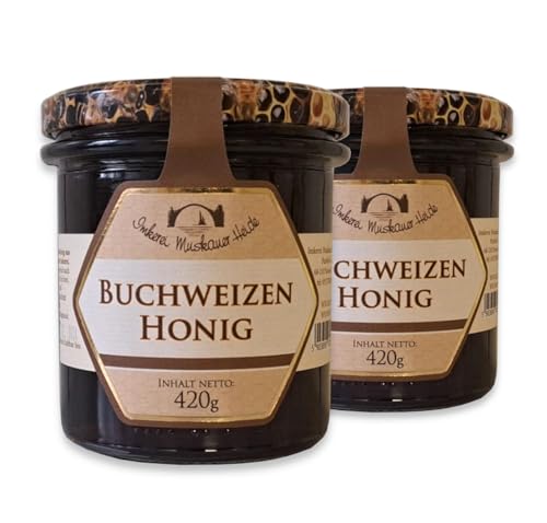 Buchweizenhonig 2x 420g (840g) 100% regionaler, natürlicher Bienenhonig sortenreiner Honig ohne Zusätze von zanasta