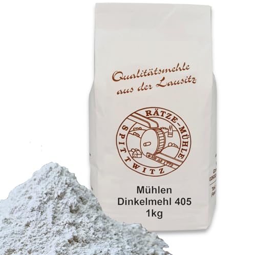 Dinkelmehl 1000g Typ 405 von Rätze-Mühle aus 100% regionalen, naturbelassenem Dinkel in bester Qualität 1-kg Dinkelmehl 1000g Typ 405 von Rätze-Mühle aus 100% regionalen, naturbelassenem Dinkel in bester Qualität 1-kg von zanasta