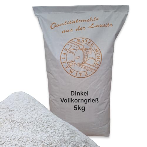 Dinkelvollkorngrieß 5kg von Rätze-Mühle aus 100% regionalen, naturbelassenem Dinkel in bester Qualität Dinkelvollkorngrieß 5kg von Rätze-Mühle aus 100% regionalen, naturbelassenem Dinkel in bester Qualität von zanasta
